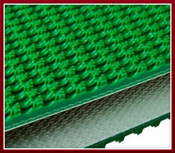 Băng tải PVC cao su gai xanh
